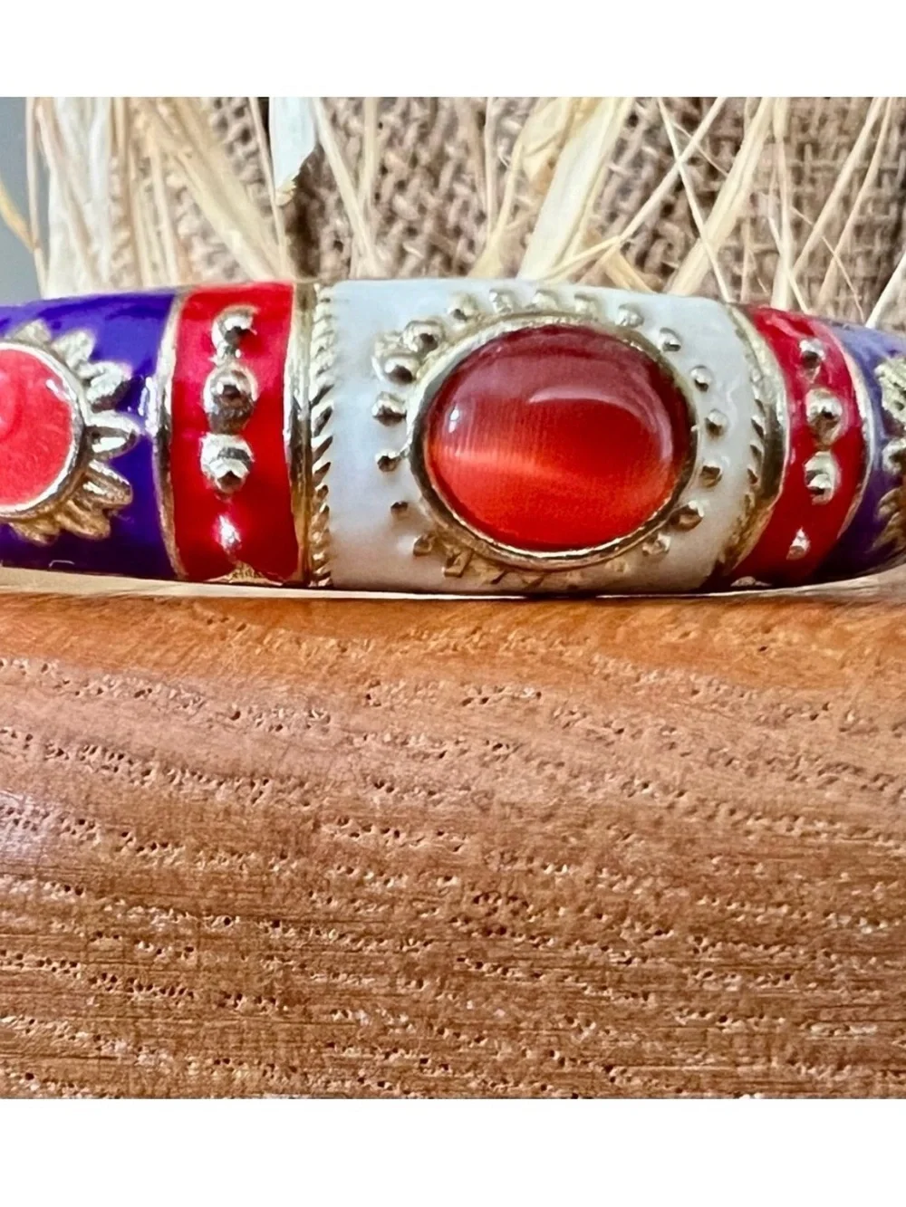 Vintage Enamel Cuff Bracelet
